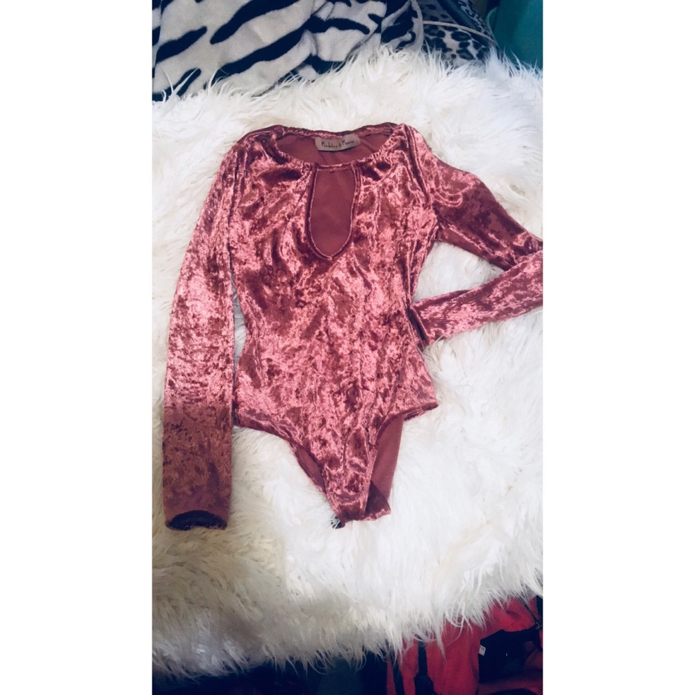 Velvet blouse onesie